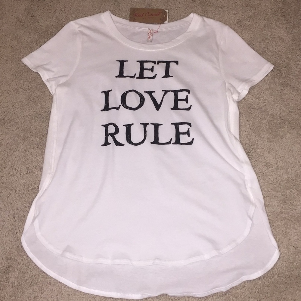 Cute Hi-Lo Slogan T-shirt